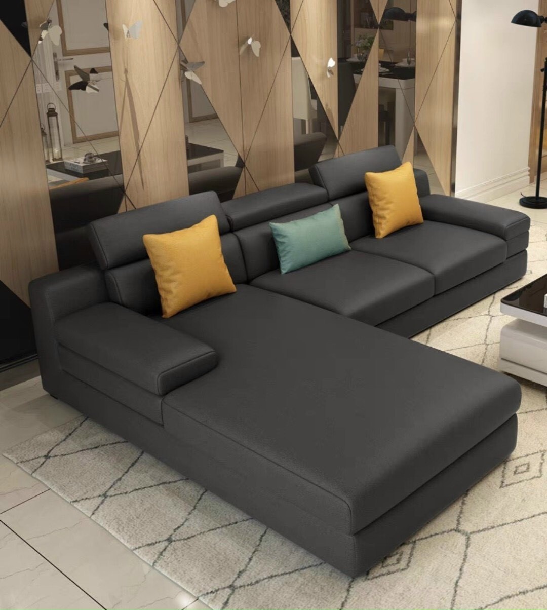 Sofa Góc Da Cao Cấp ZF448