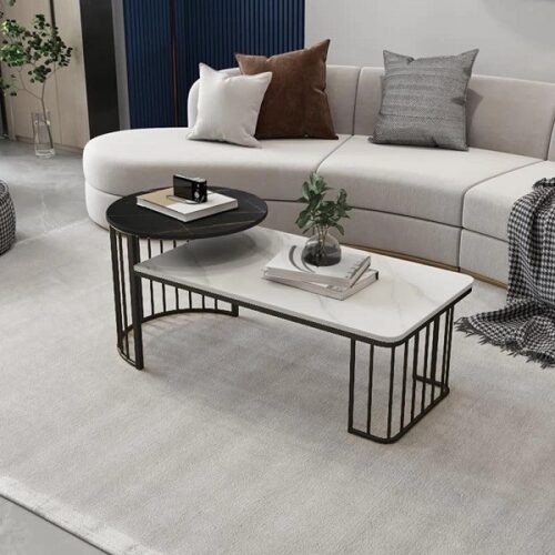 Bàn Sofa Hai Tầng Cho Phòng Khách Hiện Đại ZF795