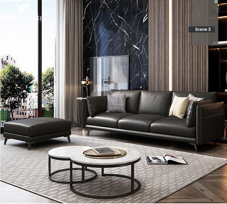 Sofa Văng Da Kiểu Ý ZF808