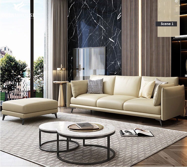 Sofa Văng Da Kiểu Ý ZF808