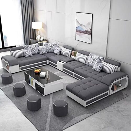 Sofa Góc Chữ U Cho Nhà Rộng ZF822