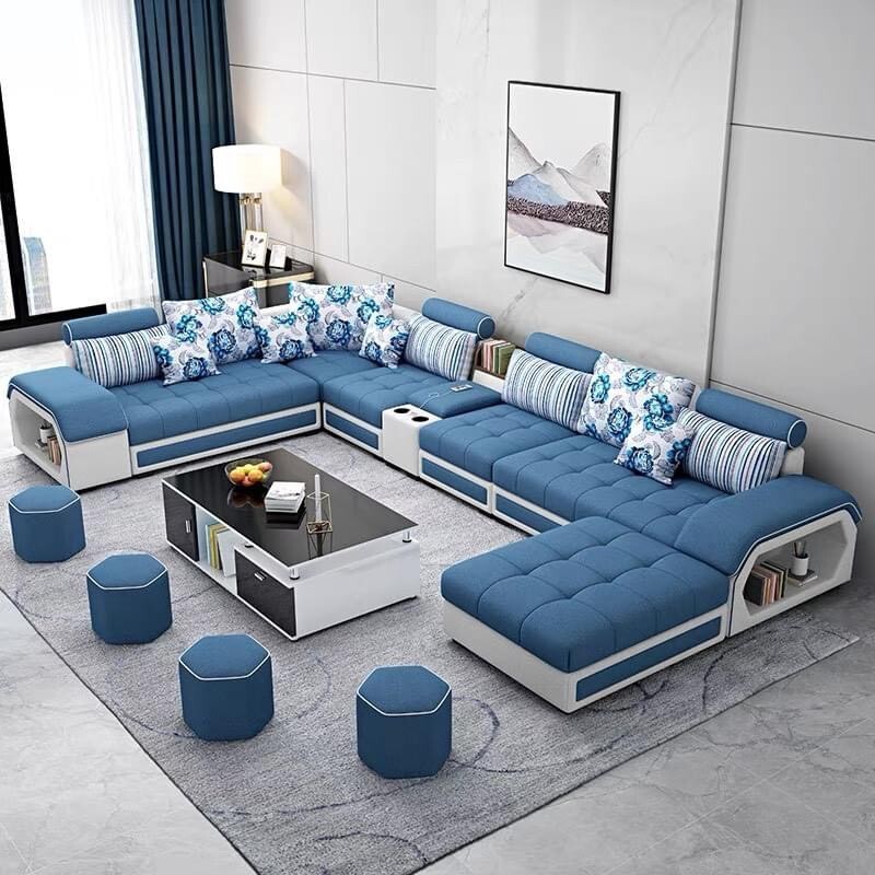 Sofa Góc Chữ U Cho Nhà Rộng ZF822